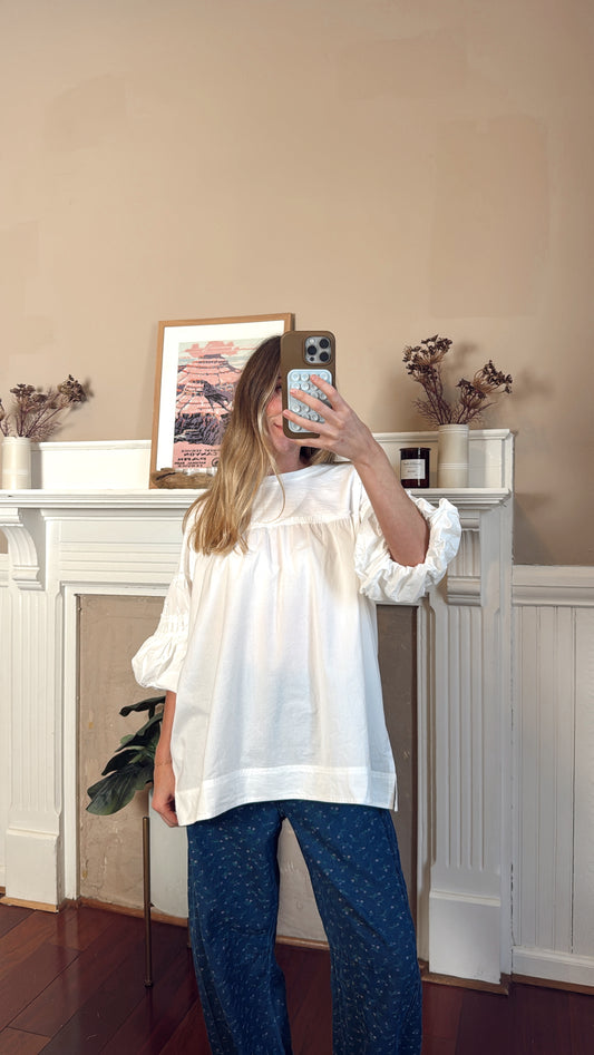 Pearl Puff Sleeve Blouse