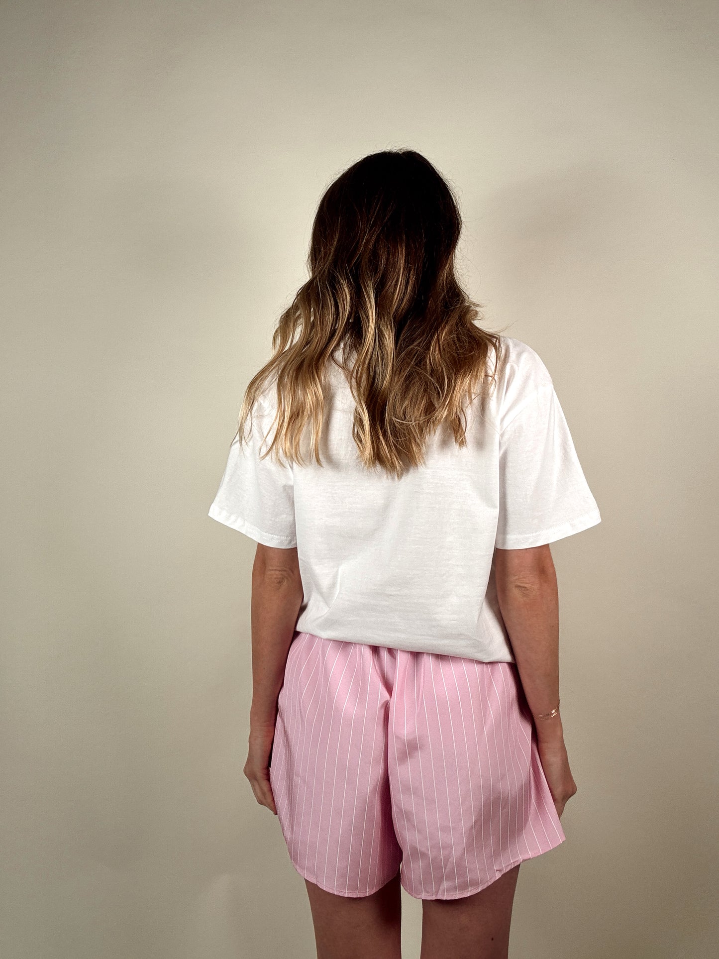 Sardine Graphic Tee and Striped Shorts Set