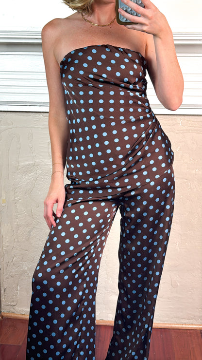 Coco Polka Dot Strapless Top and Pants Set