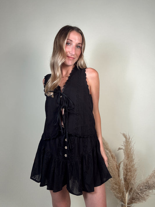 Ellie Eyelet Top and Skort Set