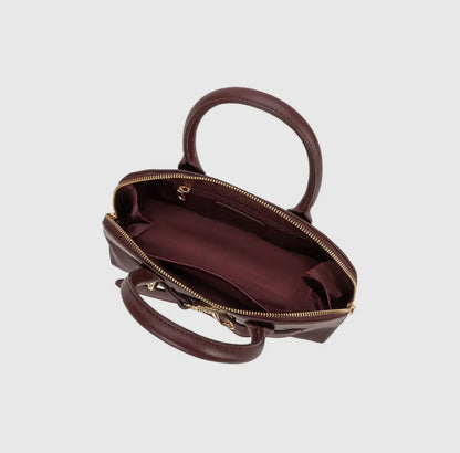 Rue Burgundy Top Handle Bag