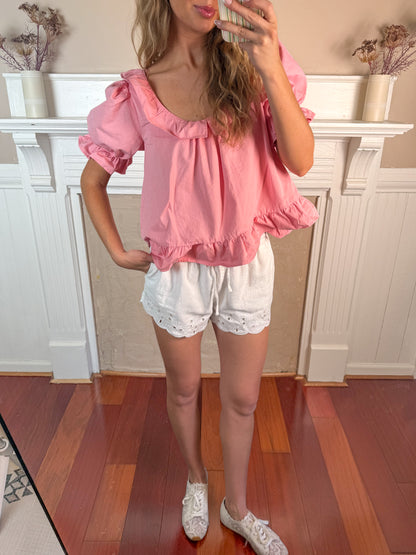 Scallop Eyelet Shorts