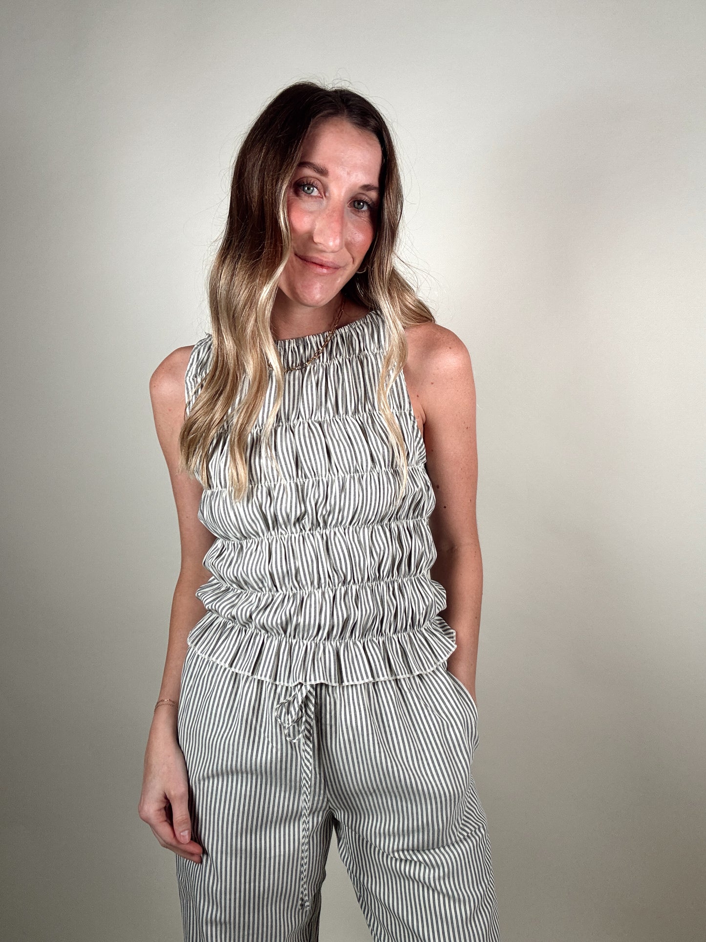 Posey Smocked Top and Pants Set