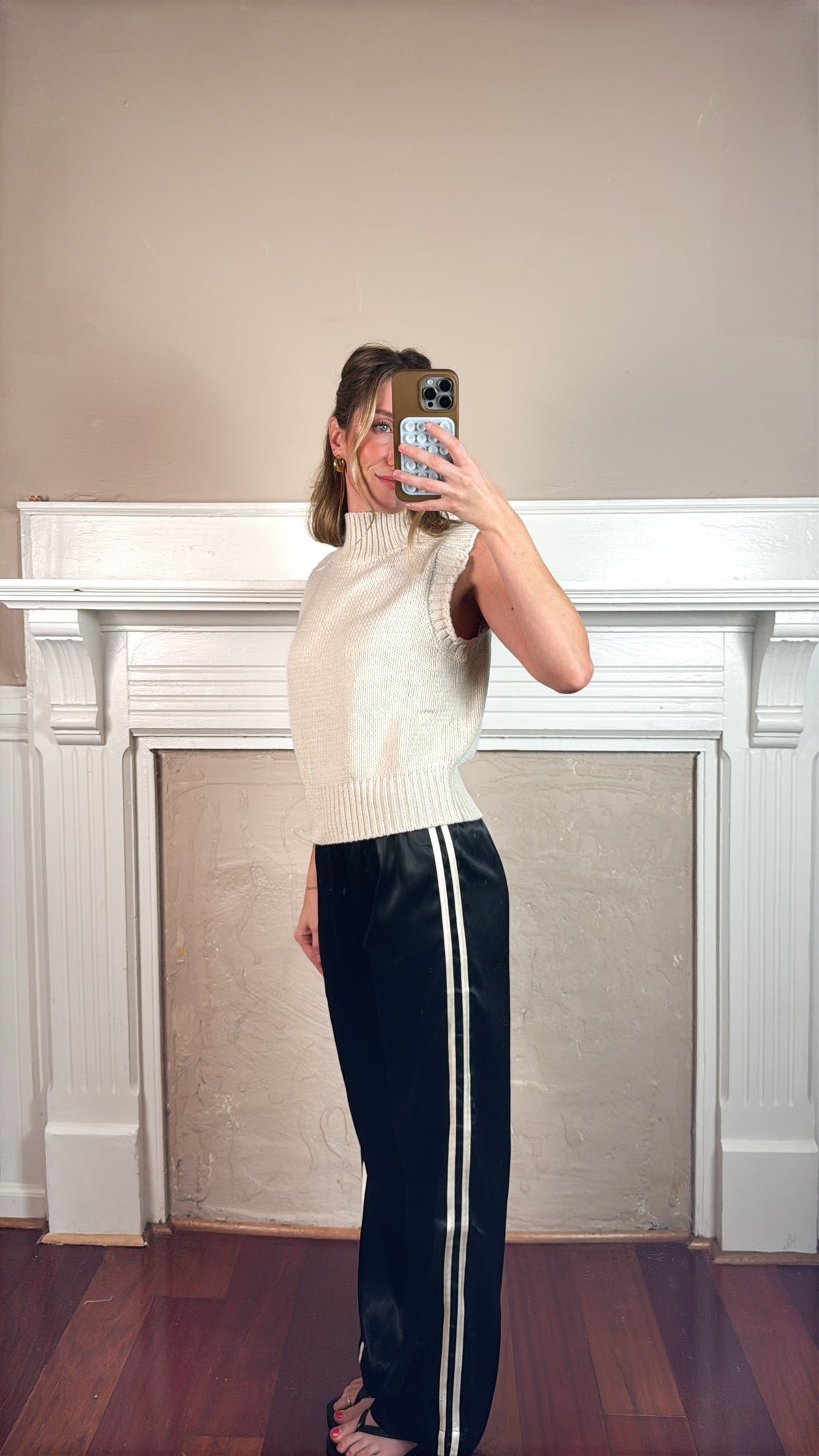 Cove Satin Pant - Side Stripe Satin Pants