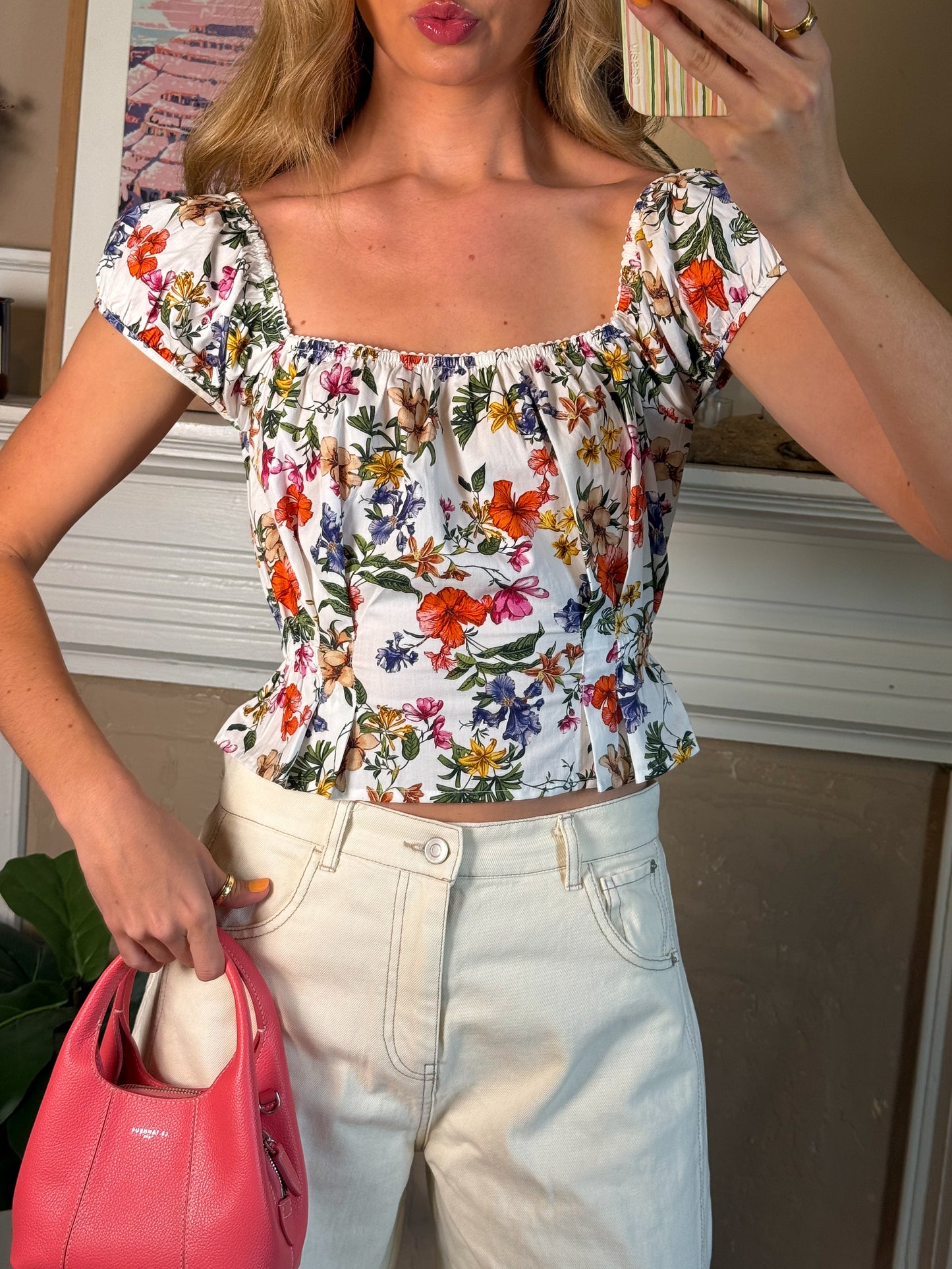Adeline Floral Peplum Top