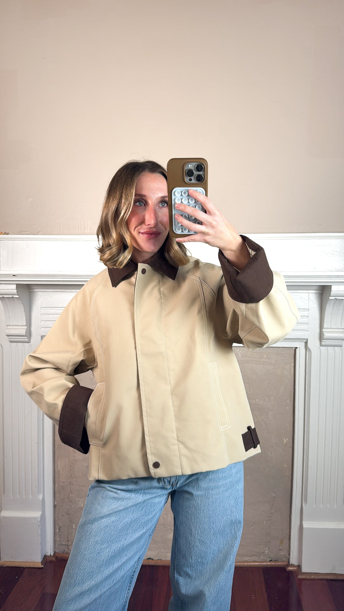 Contrast Trim Bomber Jacket