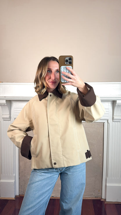 Contrast Trim Bomber Jacket