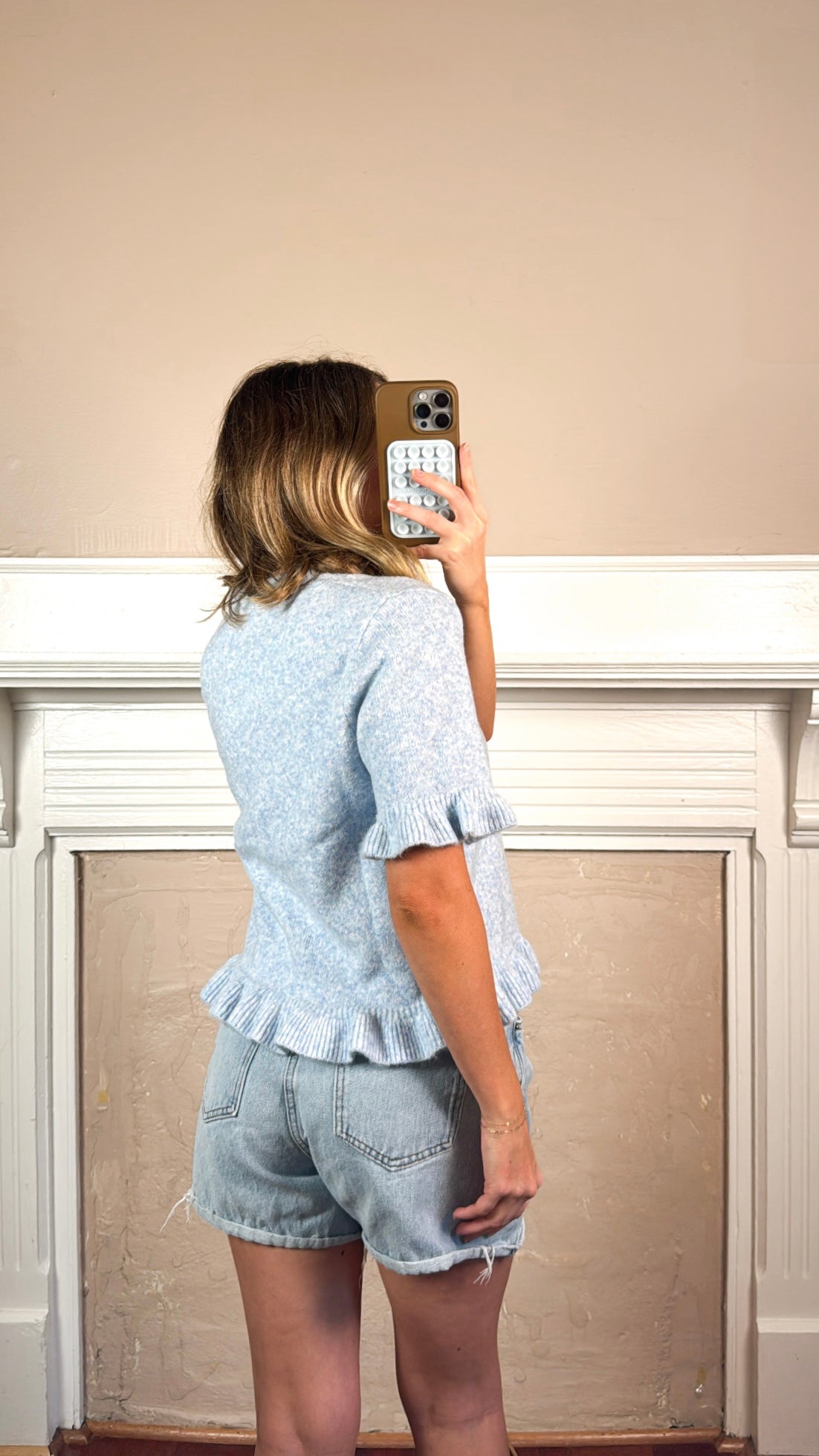 Ruffle Hem Knit Tee