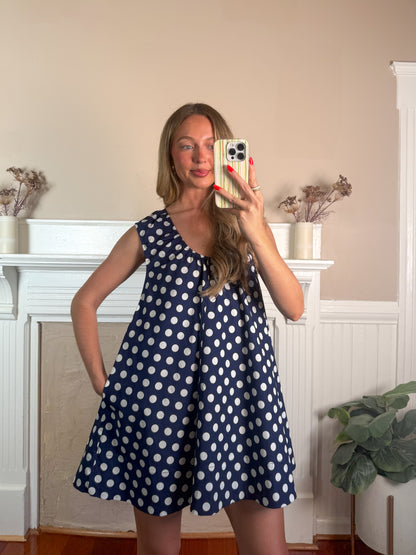 Erin Polka Dot Swing Mini Dress
