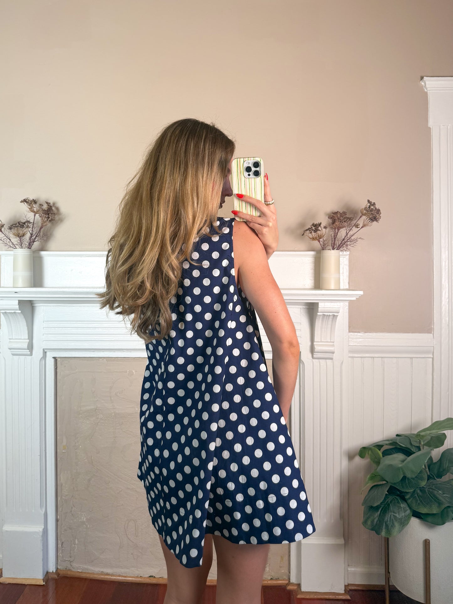 Erin Polka Dot Swing Mini Dress