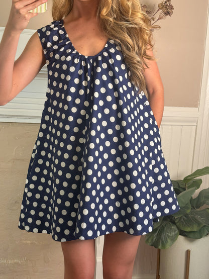 Erin Polka Dot Swing Mini Dress