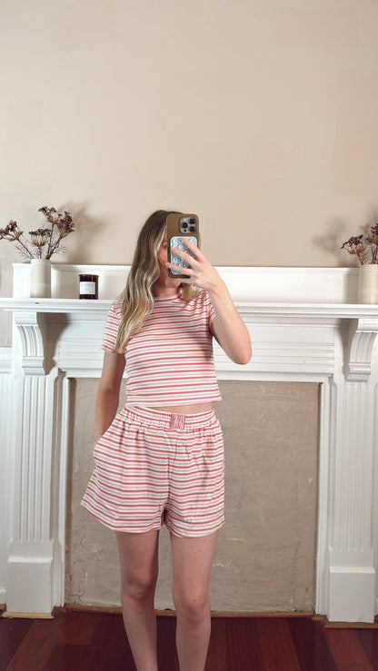 Raspberry Sorbet Top and Shorts Set