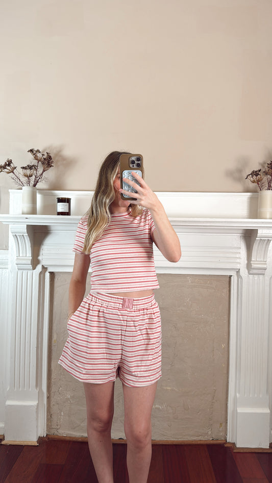 Raspberry Sorbet Top and Shorts Set