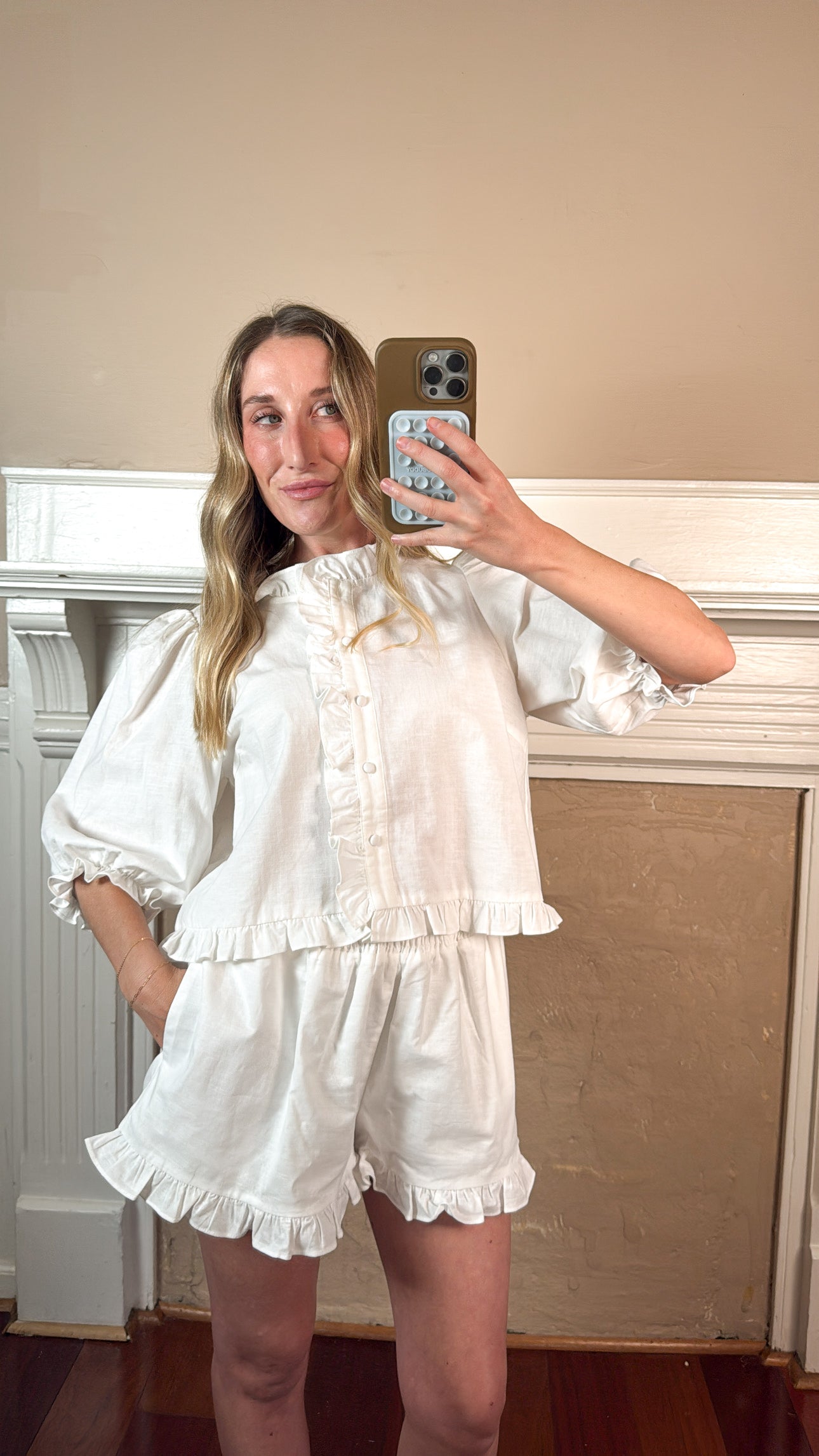Laurie Linen Top and Shorts Set