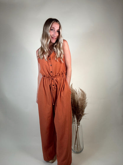 Rachel Rust Jumpsuit