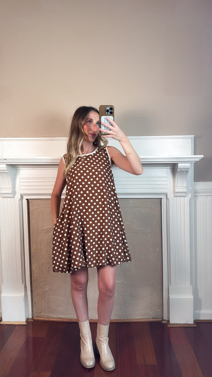 Polka Dot Bubble Mini Dress