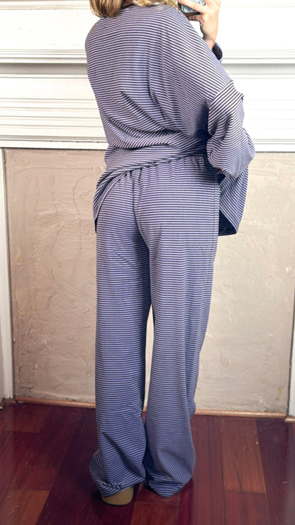 Lavender Chocolate Striped Pants