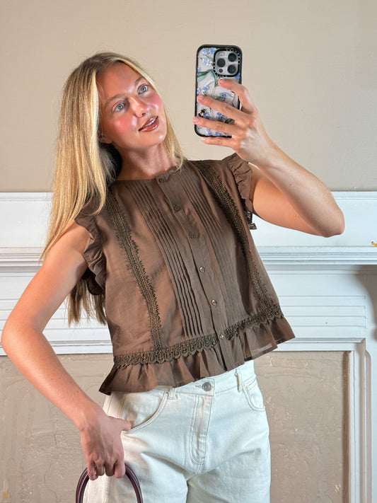 Heirloom Lace Ruffle Blouse