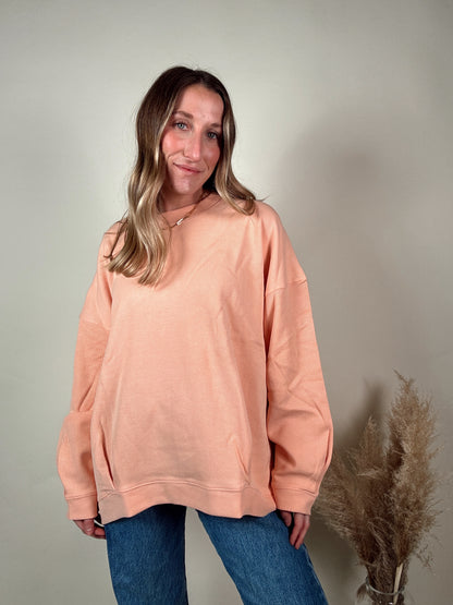 Around Town Crew Pullover - Apricot
