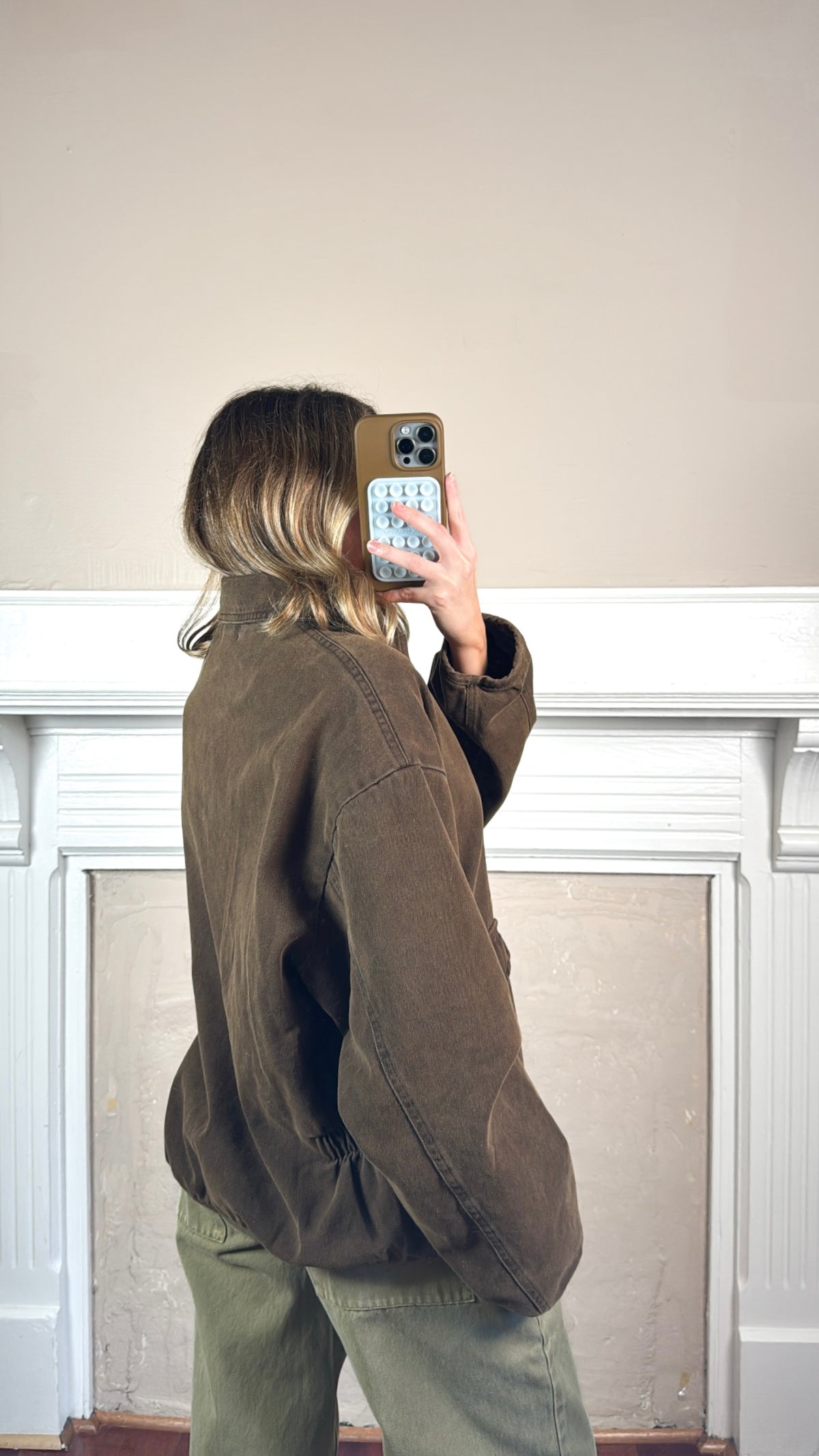 Long Sleeve Collared Denim Jacket