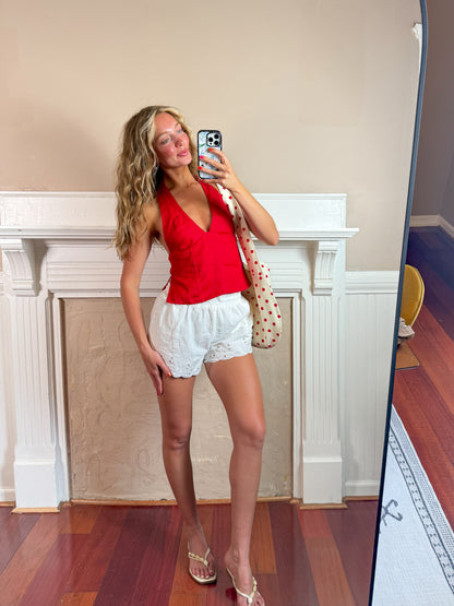 Charlie Halter Linen Top