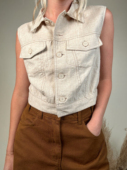 Leslie Linen Vest