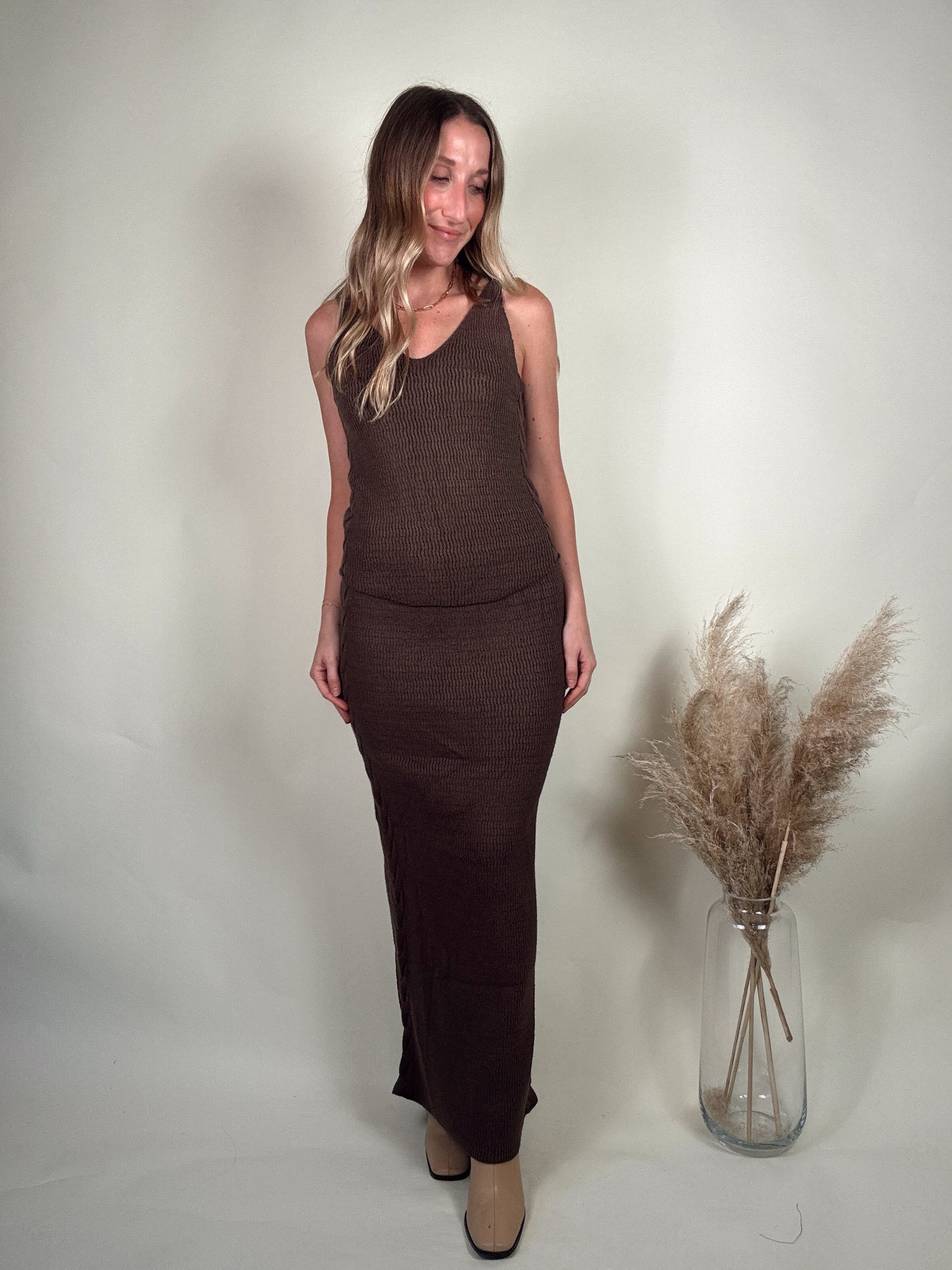 Shawna Knit Skirt and Tank Set