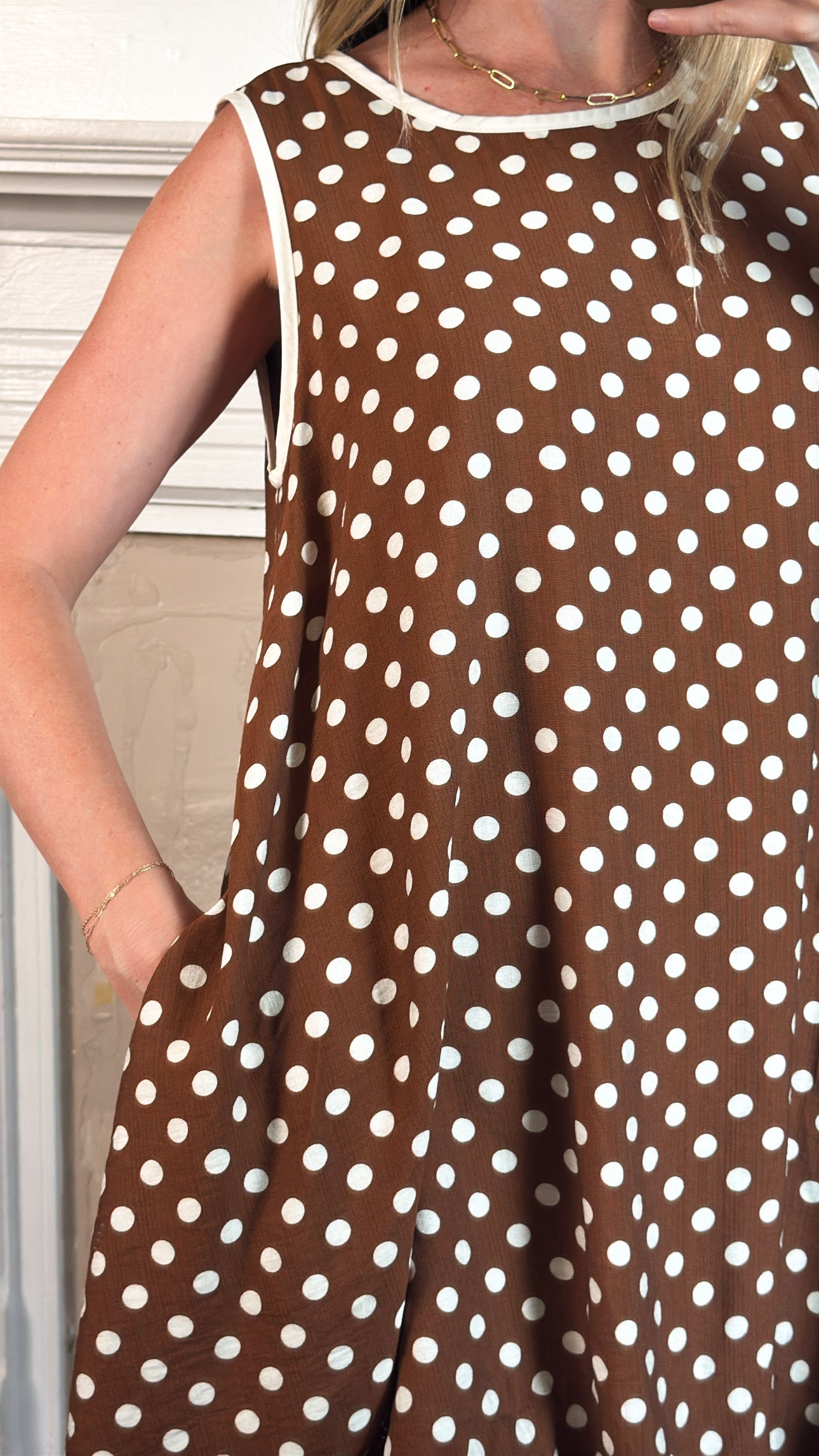 Polka Dot Bubble Mini Dress