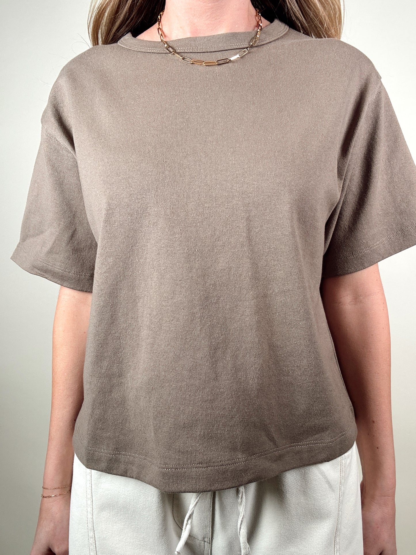Short Sleeve Boxy Top - Olive