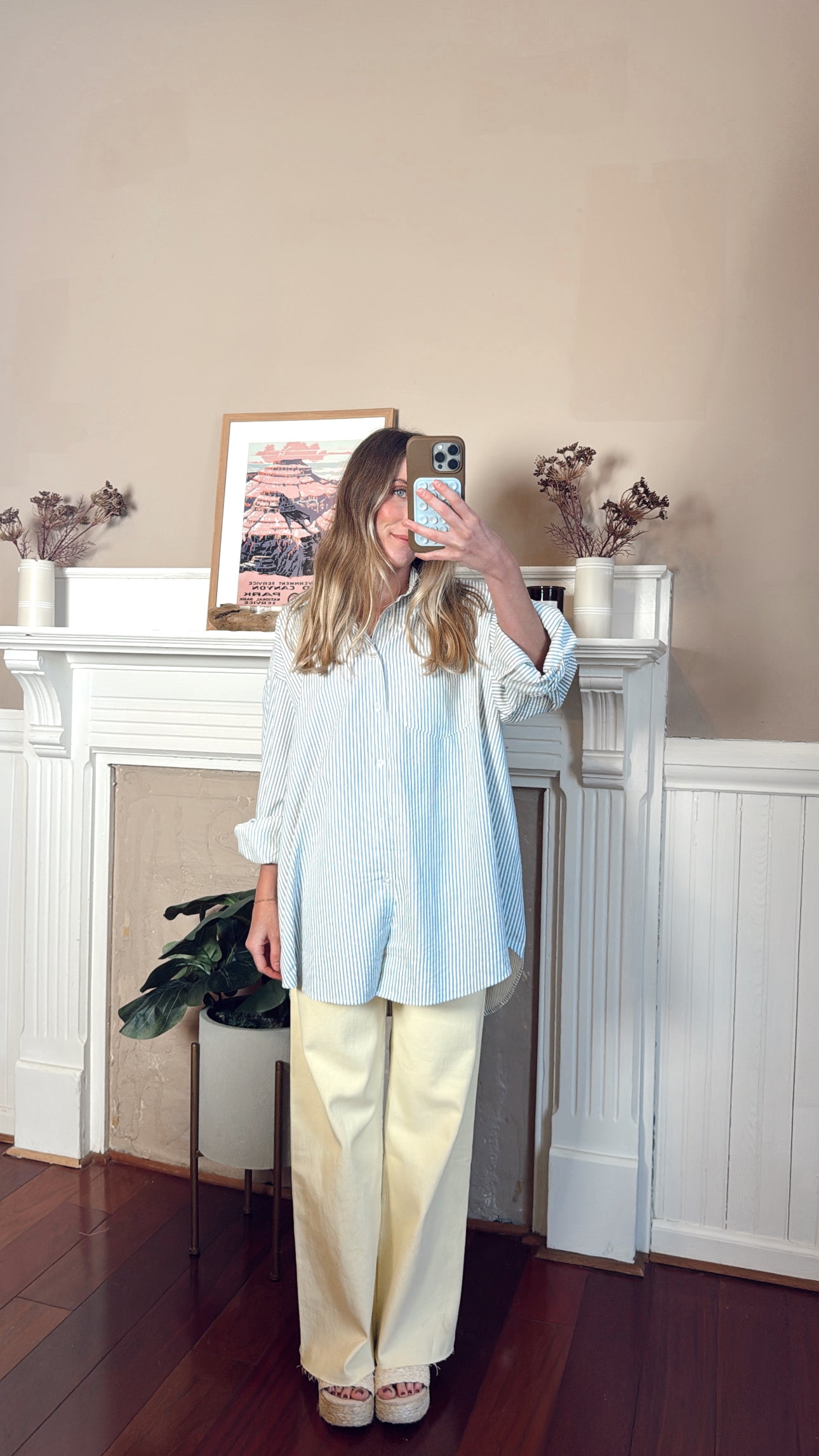 Banana Wide Leg Denim Pants