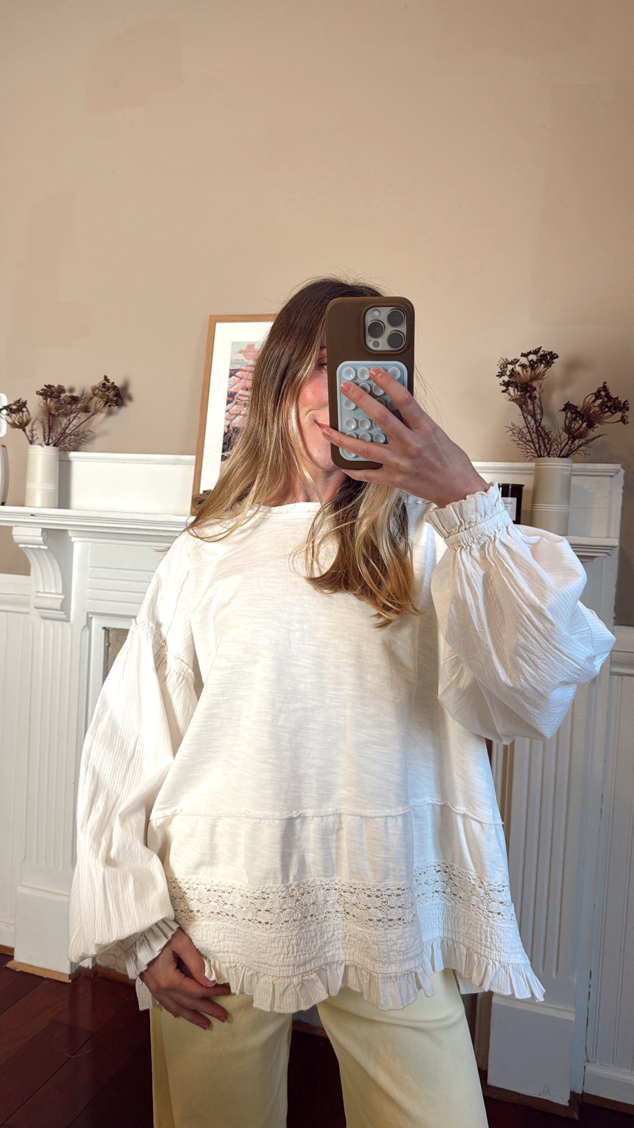 Rustic Ruffle Blouse