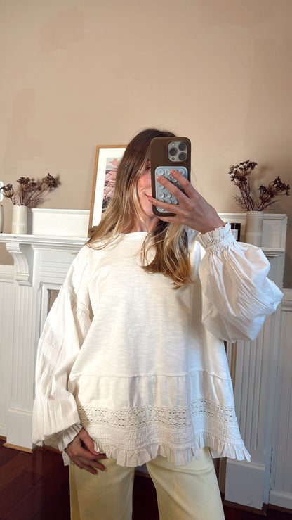 Rustic Ruffle Blouse