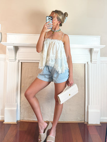 Lace Trim Cami Top