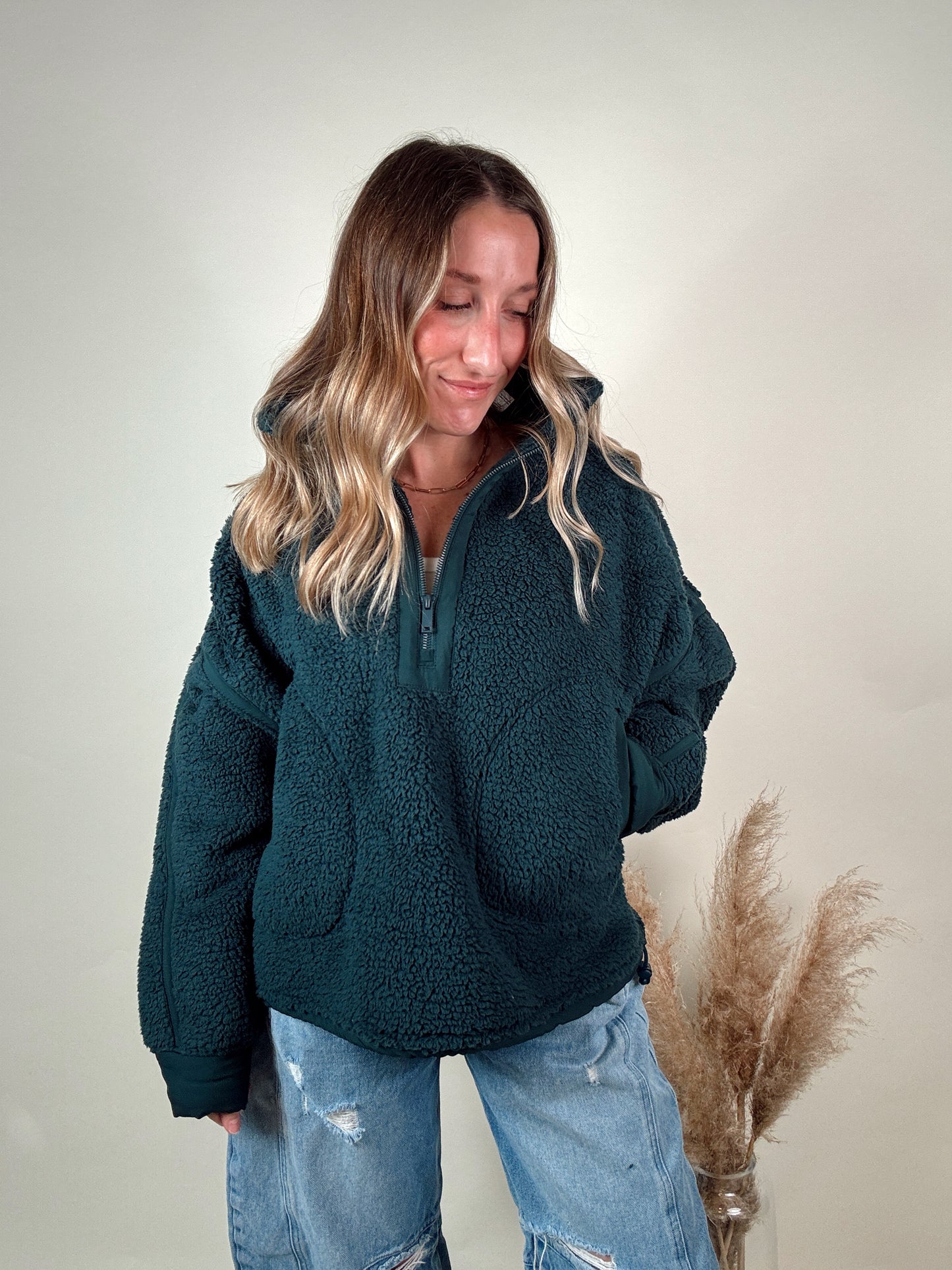 Teal Sherpa Jacket