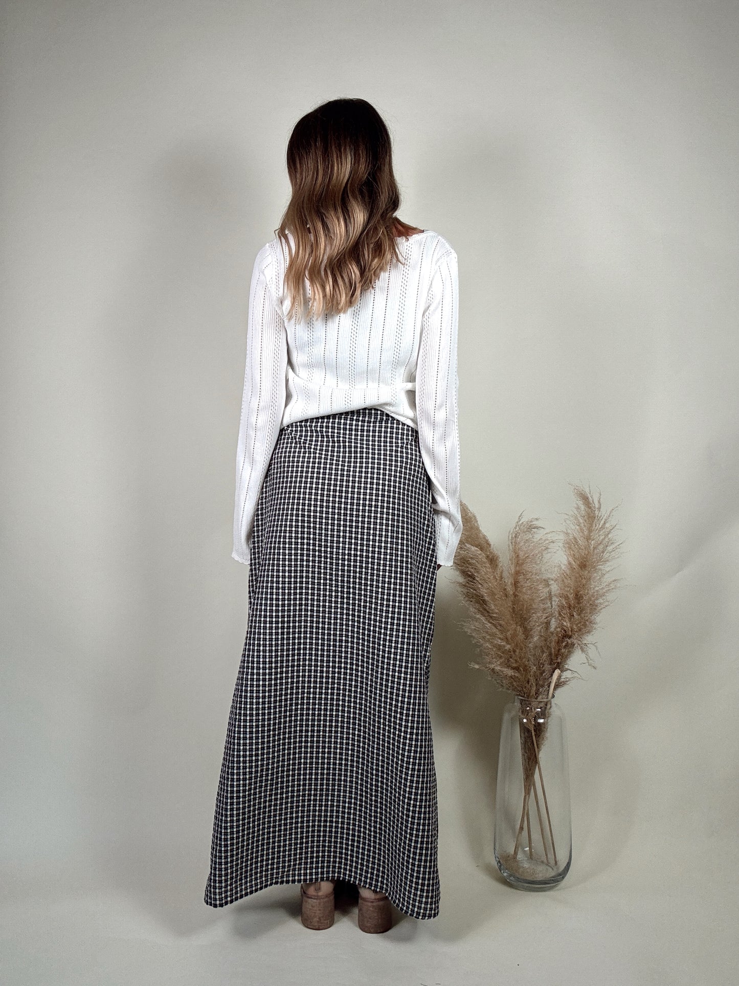Checkered Maxi Skirt