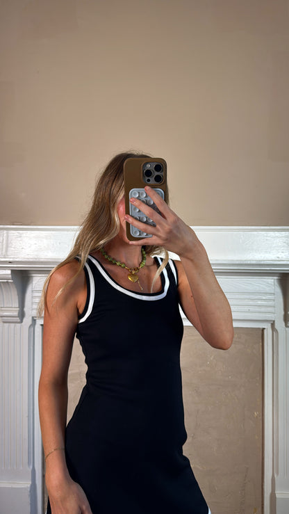 Scuba Mini Dress - Black