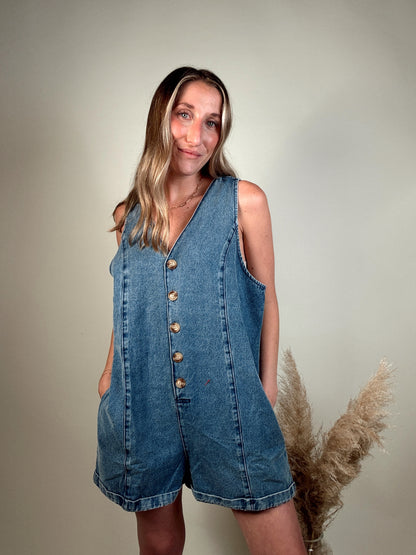 Blakely Button Up Romper