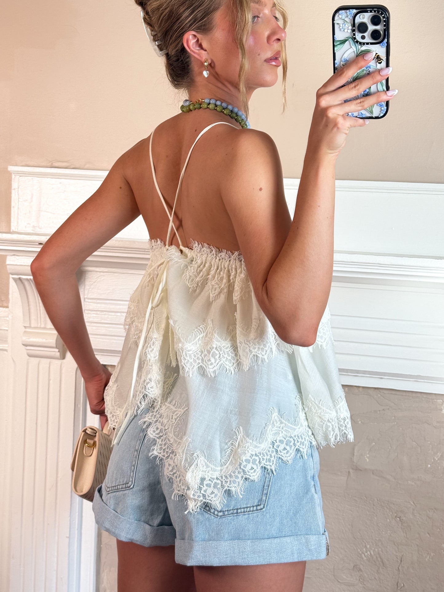 Lace Trim Cami Top