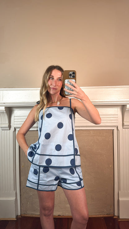 Bluebell Polka Dot Top and Shorts Set