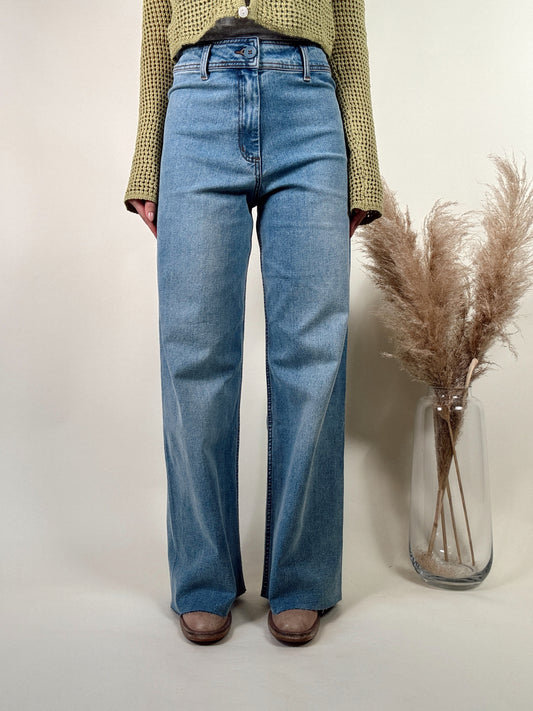 Denim Wide Leg Denim Pants