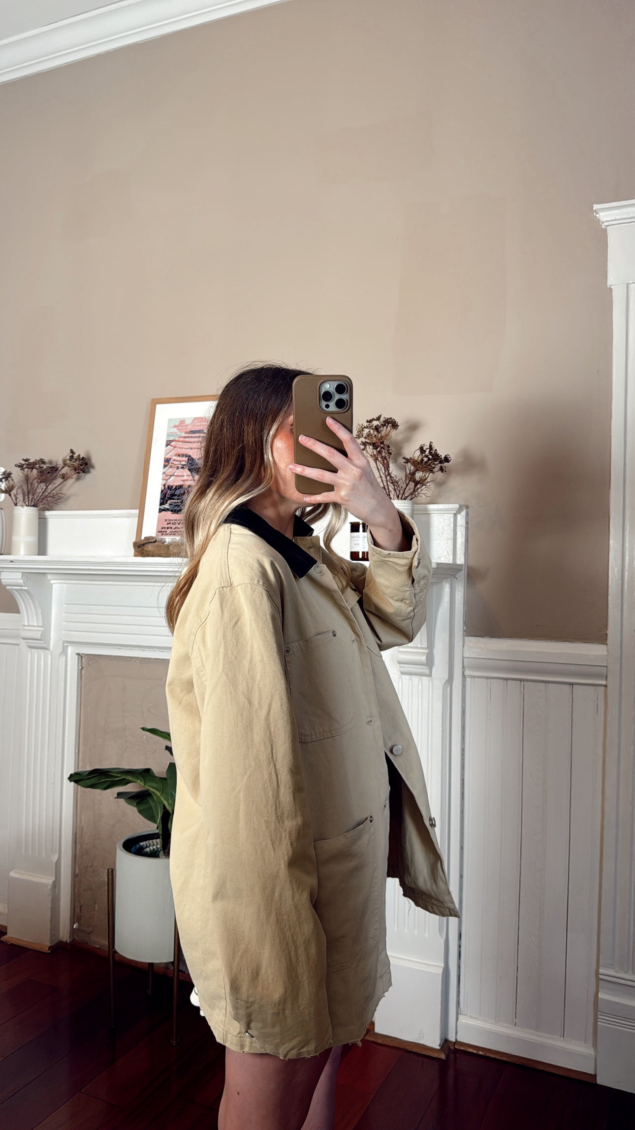 Khaki Contrasted Jacket