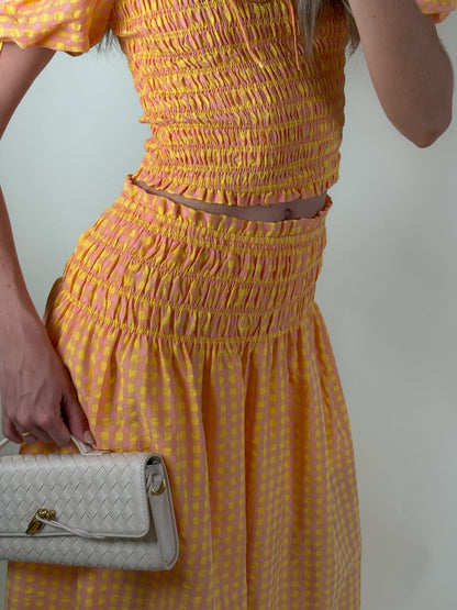 Pink Lemonade Top and Skirt Set