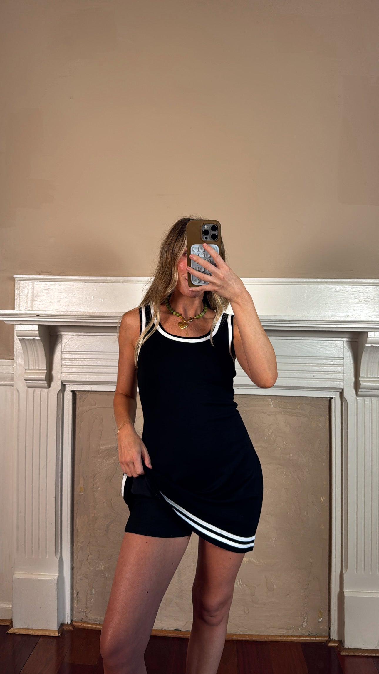 Scuba Mini Dress - Black