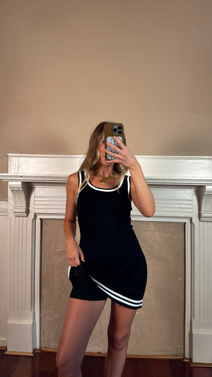 Scuba Mini Dress - Black