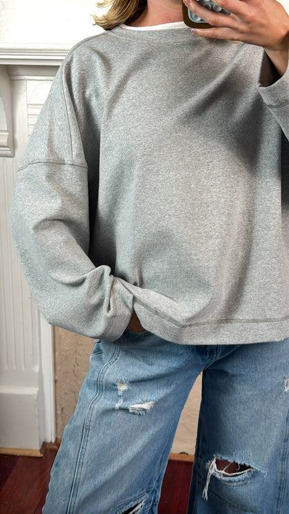 Jamie Contrast Round Neck Knit Top
