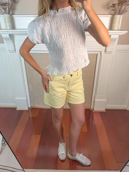 Shirring Ruffle Top