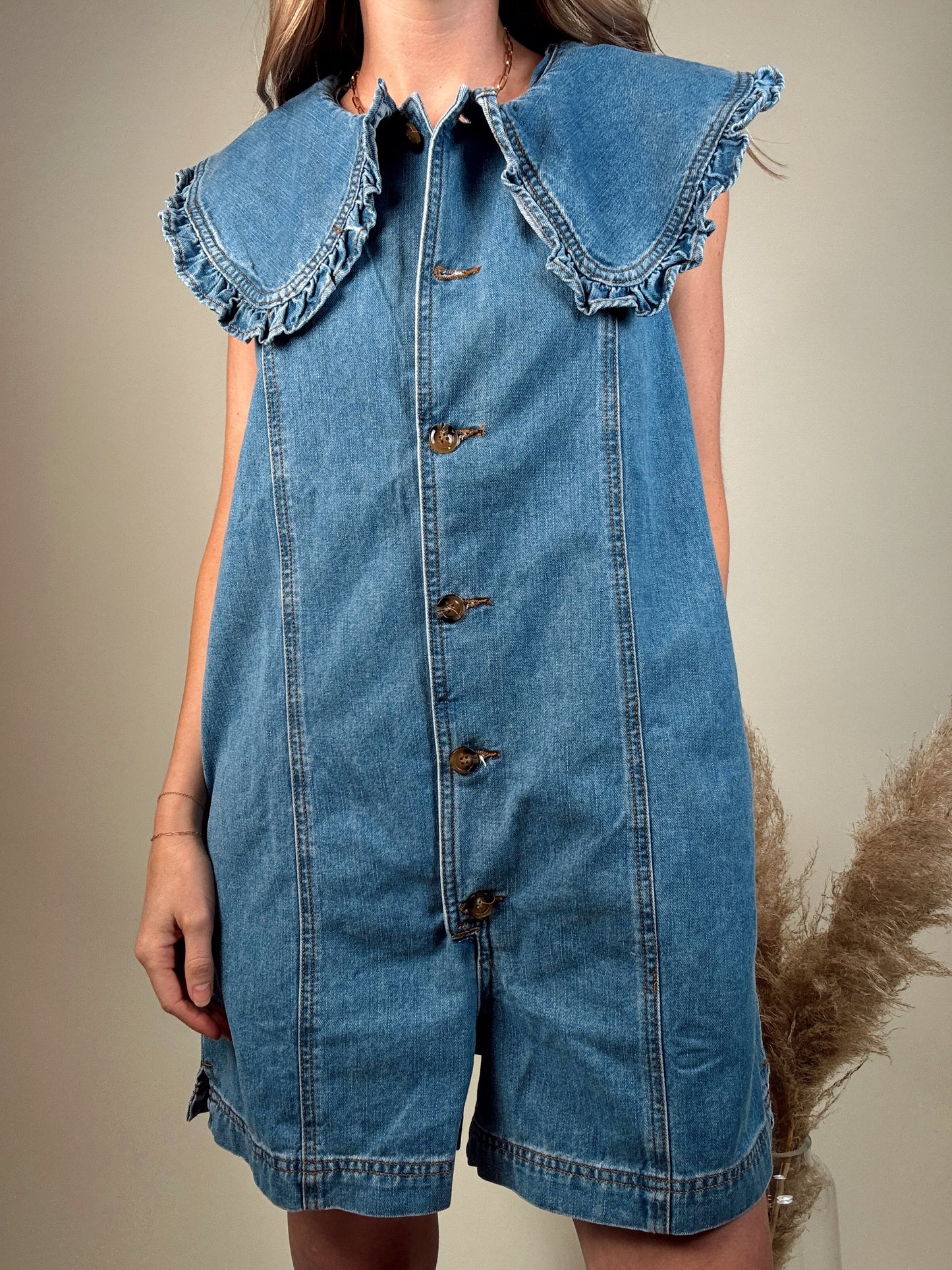 Wendy Denim Romper