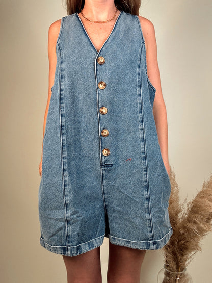 Blakely Button Up Romper