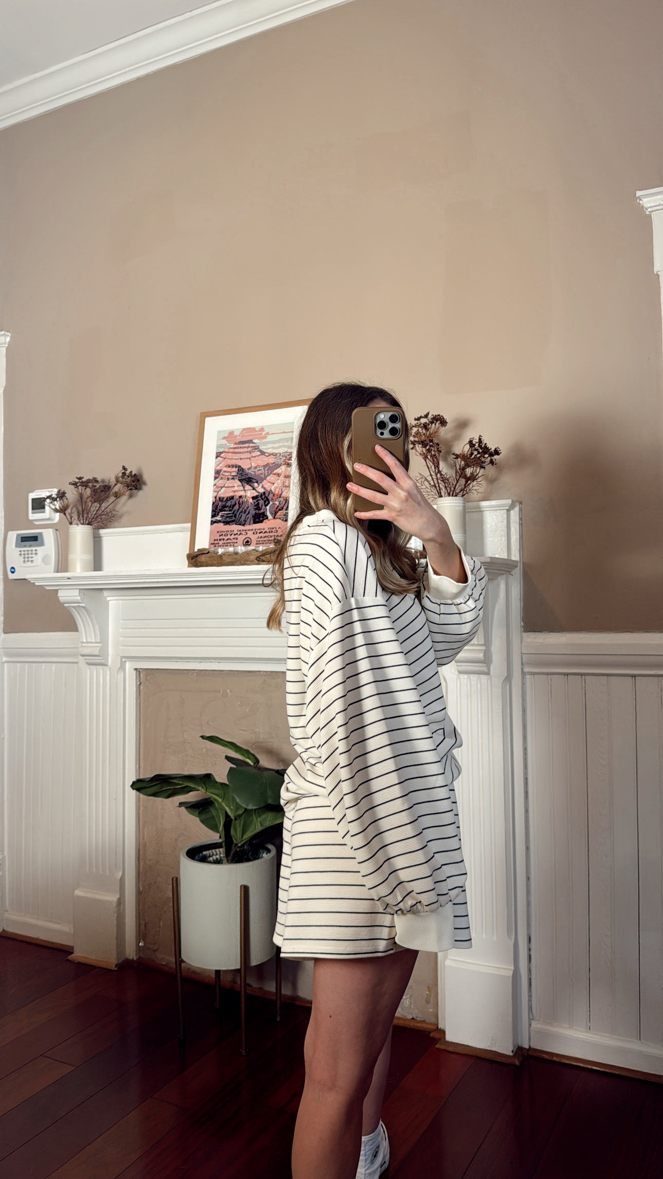 Andrea Striped Top and Shorts Lounge Set