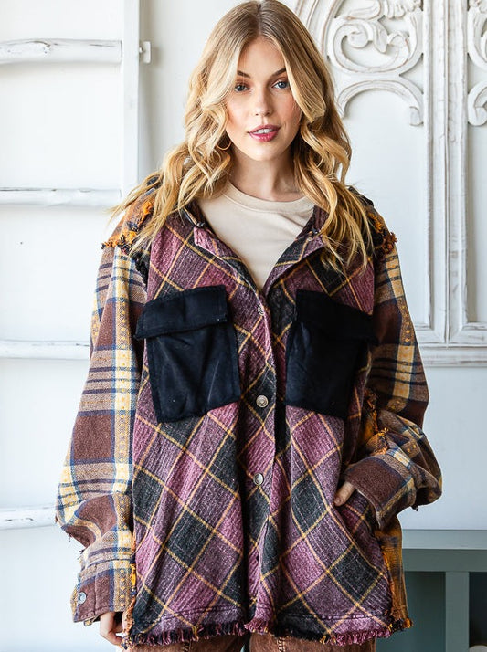 Presley Plaid Hooded Flannel